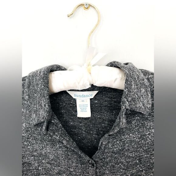 Sundance | grey collared knit twist bottom sweater | size xs - Picture 4 of 5